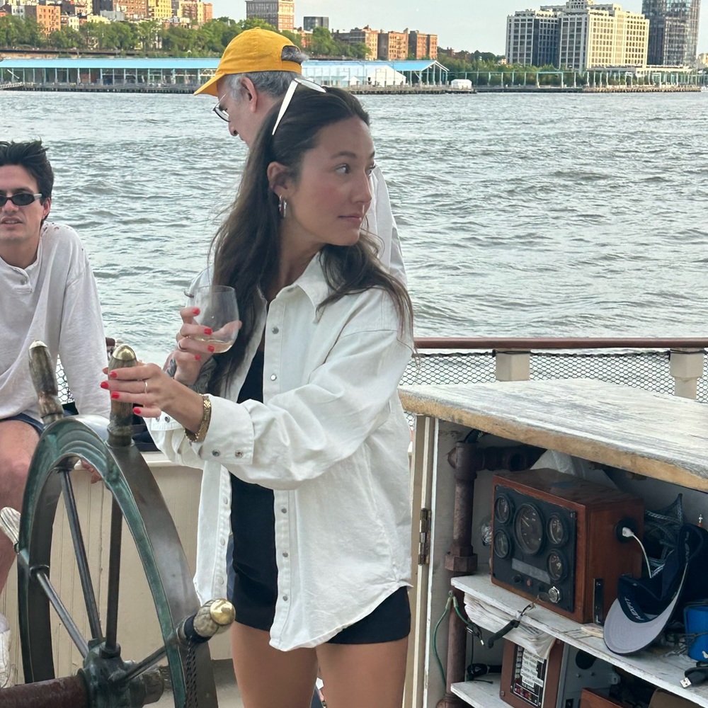 House of CB Cream Button Down Shirt